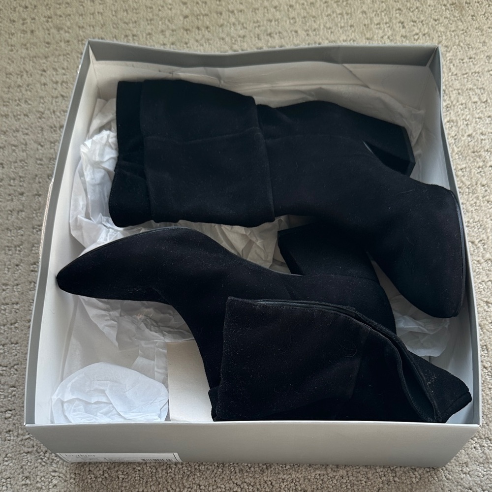 Botkier Skylar Black Ankle Suede Boots